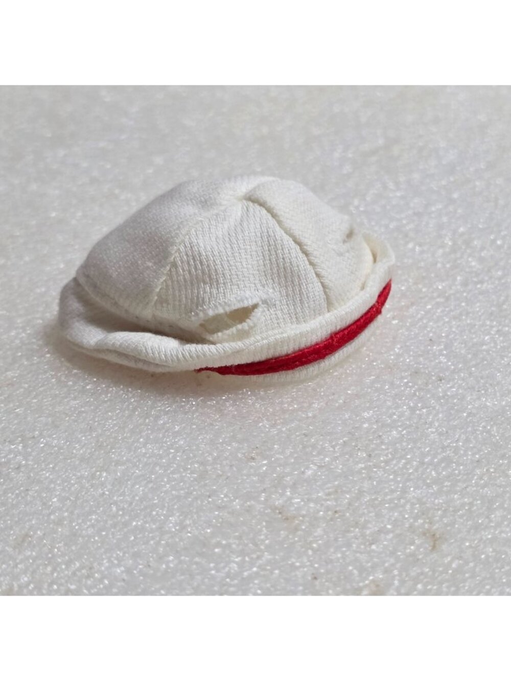 American Girl Bitty Bear White Sailor Hat with Red Trim Vintage 2000